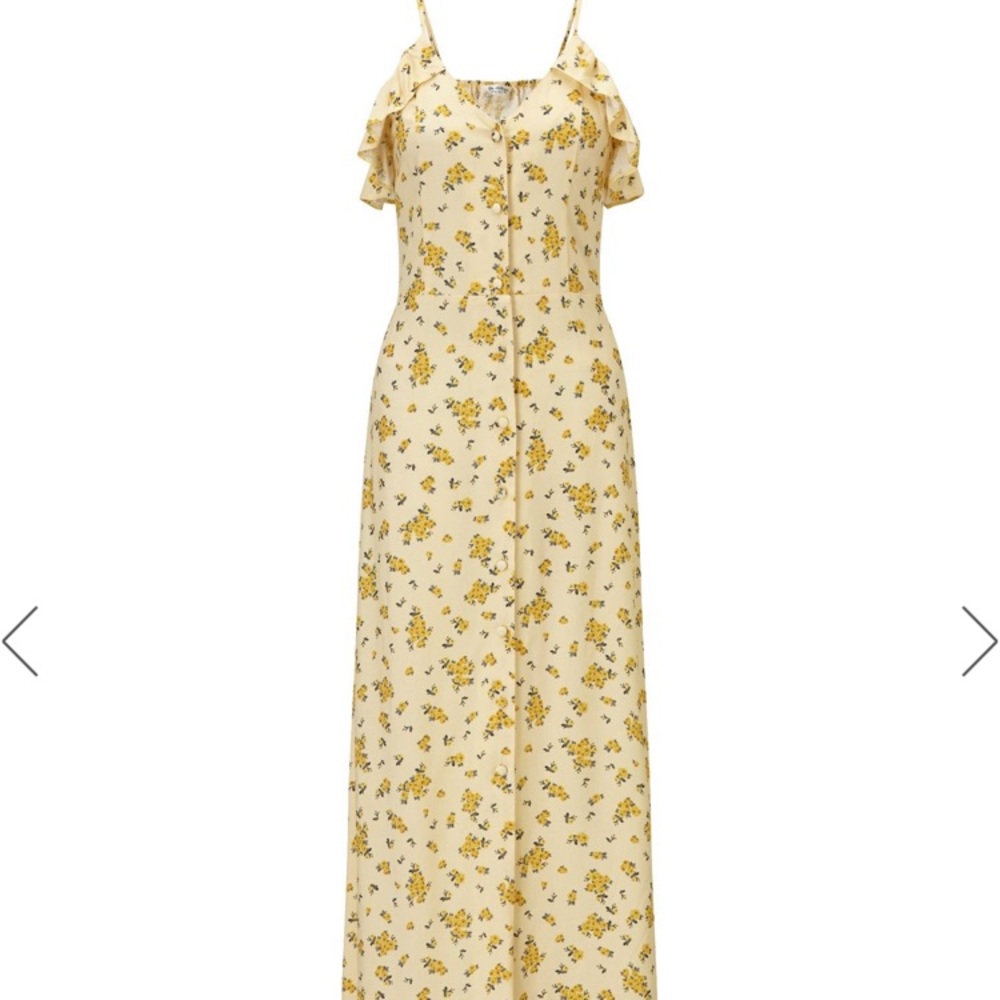 Miss Selfridge Yellow Floral Maxi